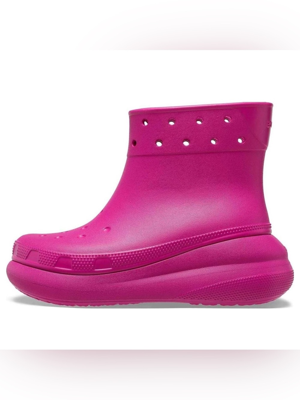 Crocs Bright Fuchsia Slip-On Clog Rain Boots 6